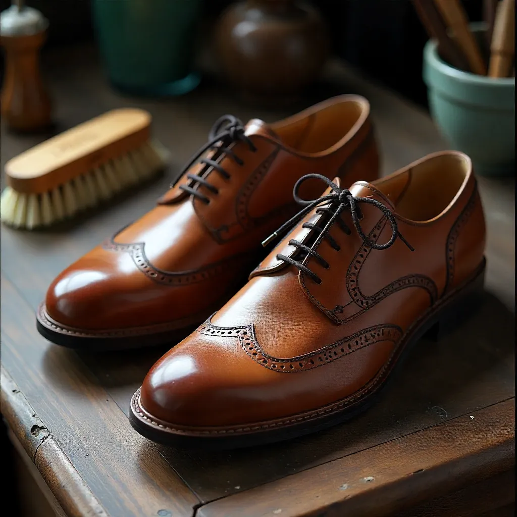 Calzado pulido y restaurado